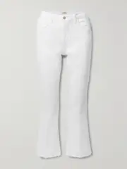[L'AGENCE] L'AGENCE - Kendra Cropped High-rise Flared Jeans - White - 30 30 White