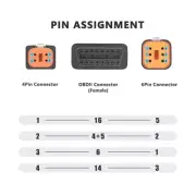 Motorcycle Adjustments Scan Tool Cable for 6+4 Pin Interfaces OBD Data Transfer