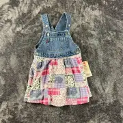 Levi's Denim Overall Patchwork Dress Toddler Girls 4T NWT Sleeveless