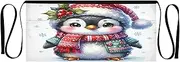 [Joitme] Christmas Penguin Women Aprons, Apron for Man, Short Apron, Grill Aprons, Christmas Penguin