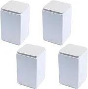 Tsnamay 4" Self Adhesive Bed and Furniture Risers,Steel Bed Riser to Heavy Furniture or Beds Self-Adhesive Chair Table Risers,Square White