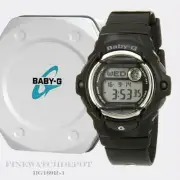 Authentic Casio Baby-G Women's Sports Solid Black Digital Watch BG169R-1