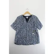 NWT Nordstrom Signature 100% silk floral blouse womens XS cottagecore peasant