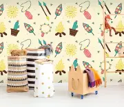 3D Cute Sun Gem G16769 Wallpaper Wall Murals Removable Self-adhesive Honey