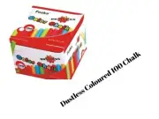 100 Chalk Coloured Sticks - Make Fun for kids - Dustless Chalks - Kids activity