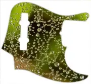 J BASS 5 STRING Graphic Pickguard to fit Fender Bass Guitar Water Droplets