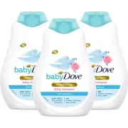 Baby Dove Rich Moisture Shampoo, 3 Pack, Tear Free Mild Formula, Light Clean ...