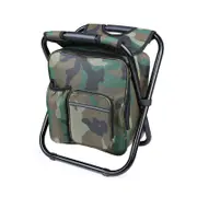 Nevenka Multifunctional Backpack Folding Chair Outdoor Gear Camping Stool-Camou