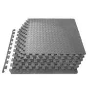 Exercise Puzzle Mat Grey 24 In. X 24 In. X 0.5 In. EVA Foam Interlocking Anti-Fa