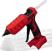 Cordless Hot Glue Gun for Milwaukee 18V Battery, 100W Handheld Battery Powered Kit with 20PCS Full Size Sticks Arts & Crafts DIY, Tool Only (Battery NOT Included)
