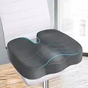 STARRY EUCALYPT Memory Foam Seat Cushion for Desk Office Chair Car Driving, Butt Support Ergonomic Sitting Pillow Pad for Most Chair & Seats, Grey