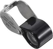 Optical Glass Jewelry Loupe Magnifier 14x Magnification Portable for Gems Coins Stamps Rocks Hobbies