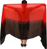 [CekoCk] Sequin Skirt，Belly Dancer Skirt, Dance Ribbons,Silk Fans,Adults Silk Belly Dance Veils Handmade Dyed Scarf Shawl Gradient 200Cm 250Cm 270Cm Dance Accessories (Color : As Picture11)