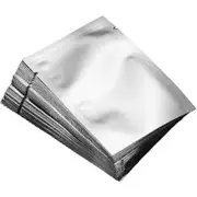 100Pcs Flat Aluminum Foil Packaging Bags Vacuum Seal Mylar Pouch Heat Resistant Chicken Meat Packaging Bag for Home Kitchen (7X10Cm)