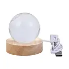 Crystal Ball Night Light with Base LED Table Lamp Lighted Stars Galaxy USB6490