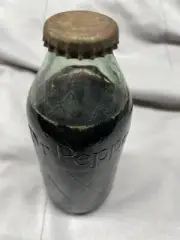 Vintage Dr. Pepper Grenade Glass Bottle - 6 oz Collectible- UNOPENED