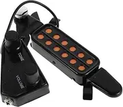 Kisangel 1 Set Adjustable Acoustic Guitar Pickup with Integrated Capo Easy Clip Design for Folk Guitars Reliable Sound Pickup for Musicians Seeking Versatile Pitch Adjustments