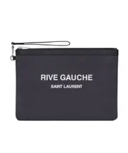 Saint Laurent Rive Gauche Zippped Clutch Bag One size Black