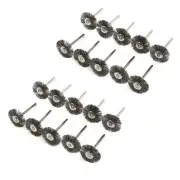 Wire Brush T-shaped 20Pcs Polishing Brush Rotary Steel Wire Brass Brush