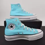 Converse Chuck Taylor All Star Women’s 8 CTAS Lift Hi Platform Cyan Teal Blue