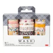 Scotch Washi Tape [15-Pack]: 15-pack (Whimsical Design)