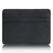 2 Pcs Small Mini Travel Lizard Pattern Pu Leather Bank Business Id Card Holder Wallet Case For Men Women With Id Window
