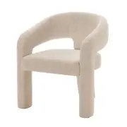 Mariah Velvet Upholstered Accent Chair - Beige