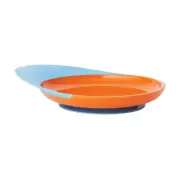 Boon Blue Orange Catch Plate Spill Catcher for Baby Food Table Tray Mat