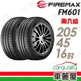 在飛比找遠傳friDay購物優惠-【福麥斯】FM601 降噪耐磨輪胎_二入組_205/45/1