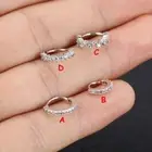 Body Piercing Jewelry Cartilage Helix Ear Studs Rhinestone Tragus Earrings