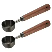 2pcs Coffee Measuring Spoon, 4" x 0.7" Coffee Scoop Black