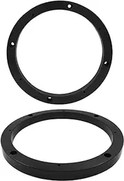 BokWin 2 Pcs Universal Fit Car Speaker Spacer 6.5 Inch Adaptor Ring Mounting Bracket Plastic Car Stereo Speakers Spacer(Black)