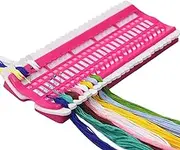 Embroidery Thread Organiser, 50 Positions, Cross Stitch Thread Holder, Embroidery Thread Organiser, Practical Embroidery Floss Organiser, Cross Stitch Tool, PU Material, Pink