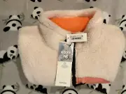 Roxy Womens Small Pink Alabama Fleece Snow Jacket Half Zip Sweatshirt Peach S