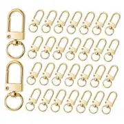 30 Pcs Metal Lobster Claw Clasp, Swivel Snap Key Chain Clip Hooks, Gold