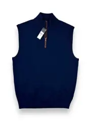 Polo Golf Ralph Lauren 1/4 Zip Wool Pullover Vest Mens Medium • New With Tags