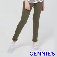 在飛比找蝦皮商城優惠-【Gennies 奇妮】彈力窄管顯瘦修身孕婦褲-綠(T4F0