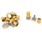 10 Pcs B10K 10K Ohm Linear Taper Rotary Potentiometer 10KB Pot + Knobs