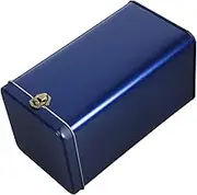 ASAKKURA Metal Tea Tin Box Sealed Lock Lid Tea Canister Decorative Snack Jar Portable Kitchen Canister
