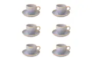 Brew Azure Blue Espresso Cup & Saucer x 6