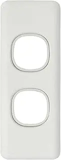 Beacon Lighting Lucci Power Gravity Architrave 2 Gang Plate Only in White