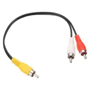 RCA Y Cable, RCA Splitter 1 Male 2 Female Stereo Audio Cable Y Adapter