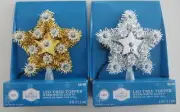 Holiday Time LED Star Tree Topper Warm White Lights 6 inches Indoor Use Only NEW