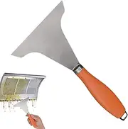Grill Slant Edge Scraper - Stainless Steel Grill Scrapers,Grilling & BBQ Effective Spatula Scraper for Kitchen Bathroom Garage