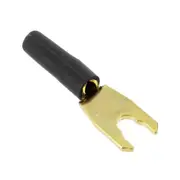 Black Spade Terminal Connector for Speaker Cable Connections