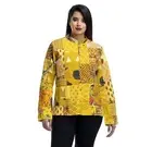Bohemian Windbreakers Jacket Sweater Pockets Ethnic Stylish Patchwork High Neck