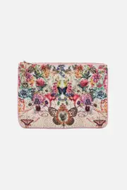 SMALL CANVAS CLUTCH QUEENS BEE HIVE