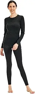 [ZSOSBA] METARINO Women 100% Merino Wool Base Layer Set Thermal Underwear Casual Top,Bottom for Hiking Travel Skiing