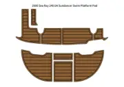 2006 Sea Ray 240 DA Sundancer Swim Platform Pad Boat EVA Foam Teak Deck Floor