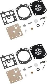 12PC Carburetor Carb Gasket Diaphragm Needle Repair Kit for K22-HDA Carburetor Parts Automobiles Accessories (Color : 2SET)